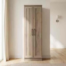Salt Oak 71 in. Tall Storage Cabinet with Adjustable Shelves