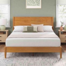 Zinus Allen Mid Century Wood Platform Bed Frame, King