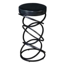 Polaris Leather 30" Bar Stool - Gray