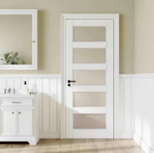 5-Lite Frosted Glass Slab Door, 18'' 80''