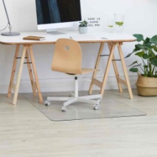 Heavy-Duty Tempered Glass Chair Mat for Carpet & Hard Floors (46" x 55")