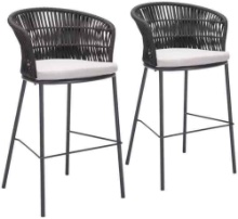 Freycinet Natural Outdoor Bar Stool Set of 2