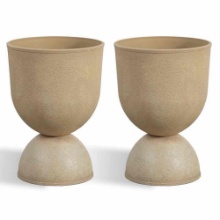 22.4 Inch Tall PE Tumbler-shaped Planter Pots (Set of 2)