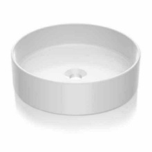 Bathroom Sink Round White Ceramic Lavatory Vanity 14 x 14