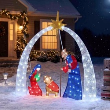 54" H Outdoor Nativity Scene Set Christmas Decorations