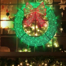 Lighted Christmas Wreath Outdoor Decorations