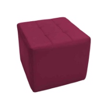 Tufted Square Ottoman 16" Height Pink