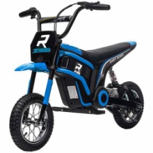 Aosom 24V 350W Electric Dirt Bike Up to 15 MPH w/ Twist Grip Throttle, Blue