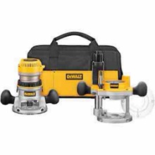 DEWALT 1/4-in 2.25 -HP Variable Speed Combo Fixed/Plunge Router