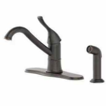 Project Source Oil Rubbed Bronze Single Handle Deck-mount Kitchen Faucet with Side Sprayer