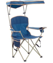 High and wide folding chair for camping