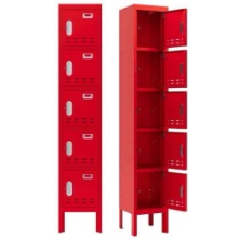 KAER Metal Locker with 5 Doors 66 Storage Locker for Employees andstudent with Card Slot Lockable