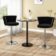 AWQM Black Bar Stools Set of 2