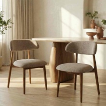 Amarachi Upholstered Solid Wood Dining Chair Side Chair (Set of 2)