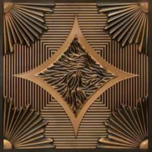 From Plain to Beautiful in Hours 2-ft x 2-ft Sunset Boulevard Faux Tin/PVC Antique Gold PVC