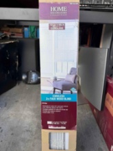 White Cordless Faux Wood Blinds for Windows with 2 in. Slats - 72 in. W x 48 in. L
