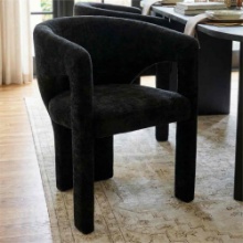 Khloe Modern Chenille Dining Chair with Arms (1-Piece)