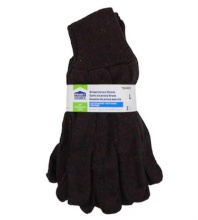 Project Source Grip Brown Jersey Gloves 3 -Pairs