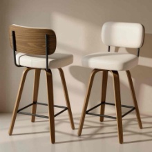 Cicero Swivel Upholstered Counter & Bar Height Stool (Set of 2)