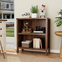 Rustic 2-tier bookshelf, storage organizer
