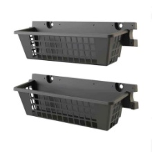 Suncast 2-Pack Accessory Baskets, Resin Shed Organizers, Black