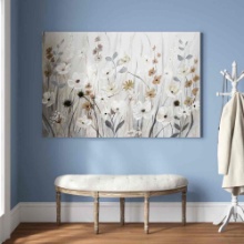 48 x 32 " Misty Meadow Field " Graphic Art Print