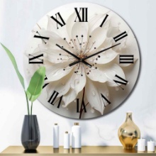 24 x24 Dagheid Blossoming Beauty In Minimalism Beauty I - Minimalism Wall Clock