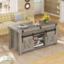 Lonan Coffee Table Farmhouse Coffee Table with Storage and Hidden Compartment