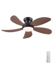 PHORUS 42" Brown Modern Low Profile Ceiling Fan