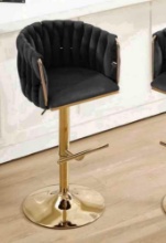 Velvet Bar Adjustable Stool