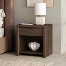 Clara Brown Oak 1 Drawer 23. 63in. W Nightstand