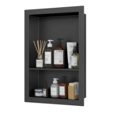 Wall Niche Double Shelf Recessed Metal Cabinet