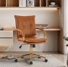 MOJAY - Ergonomic Mid-Back Leather Office Chair