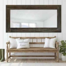31 in. W x 71 in. H Farmhouse Large Distressed Leaning Rectangle Full Length Mirror