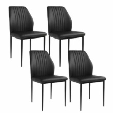 Cotton Modern Kitchen Dining Chair, Dining Room Chairs with Stable Steel Legs