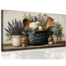 GUTTAY 20 x 40 Rustic Kitchen Canvas Wall Art