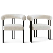Fellman Boucle Upholstered Dining Armchairs (Set of 2)