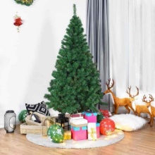 Costway Artificial Christmas Tree PVC 6 Ft with Festive Seasonal Base Indoor Outdoor Green New