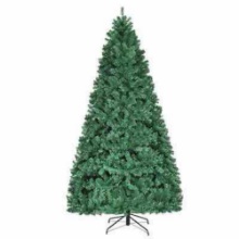 Costway 8-ft Pre-lit Full Rightside-up Green Artificial Christmas Tree with White LED Lights