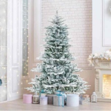 6 Feet Snow Flocked Artificial Christmas Tree With Cool