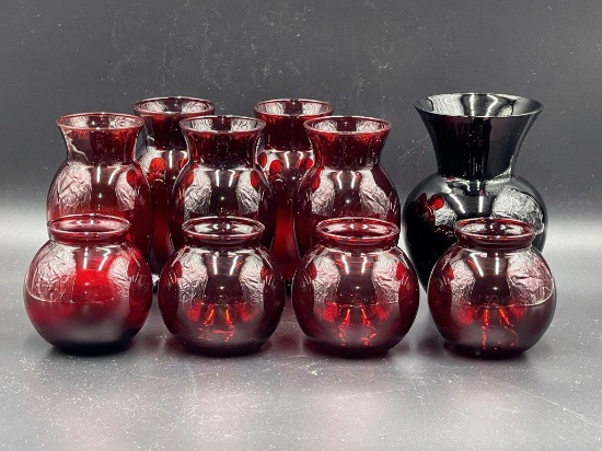Red vases