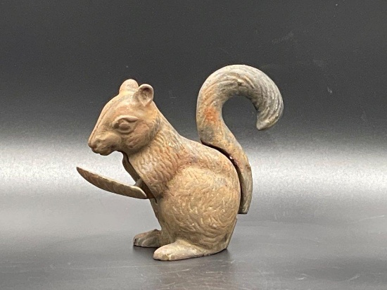 Antique Vintage Cast Iron Nutcracker Squirrel