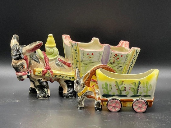ceramic Donkey/cart