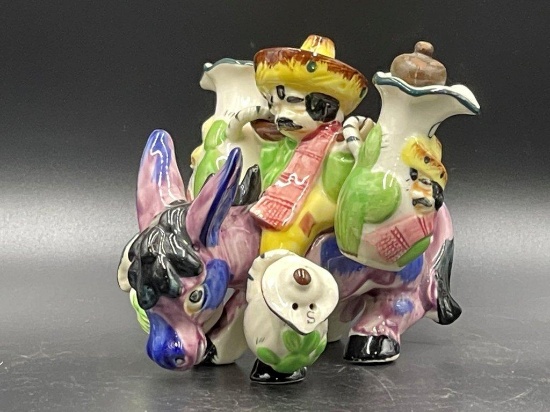 ceramic man/donkey