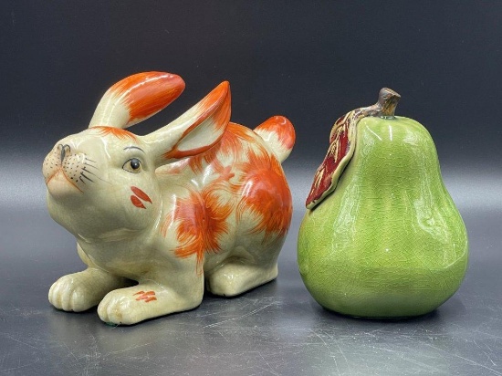Ceramic Rabbit & Pear