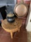 Stool and antique bed warmer