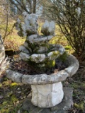Vintage Statuary Birdbath Fountain Doves