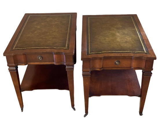 Pair of End Tables with Drawers