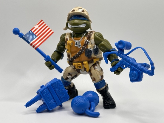 1991 TMNT/Teenage Mutant Ninja Turtle Lieutenant Leo Military Leonardo Action Figure