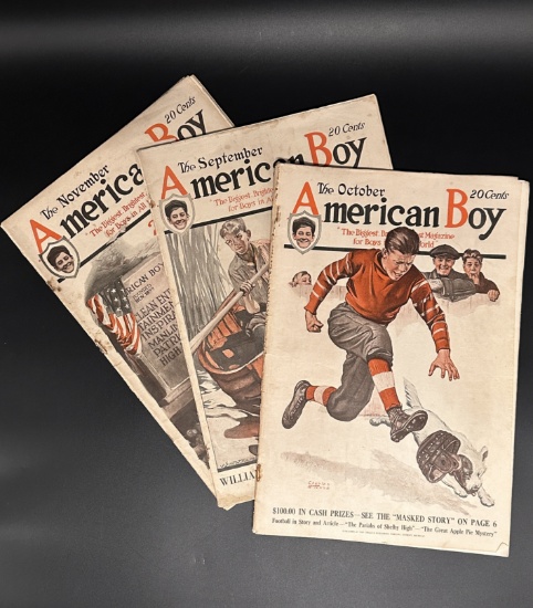 Three Vintage American Boy Magazines
